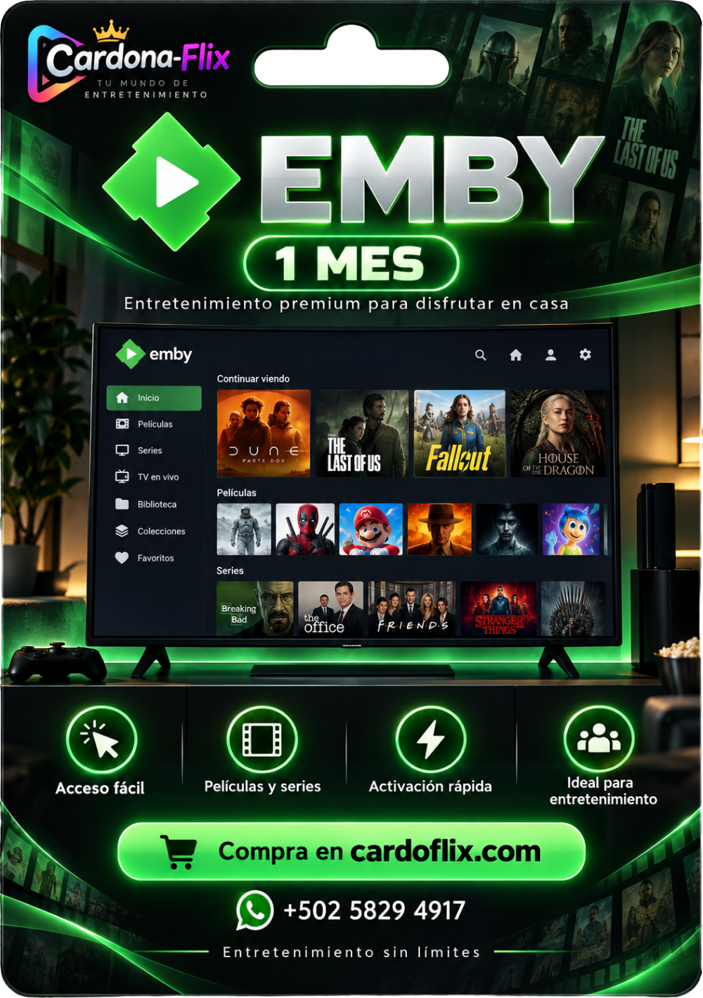 EMBY - 1 MES