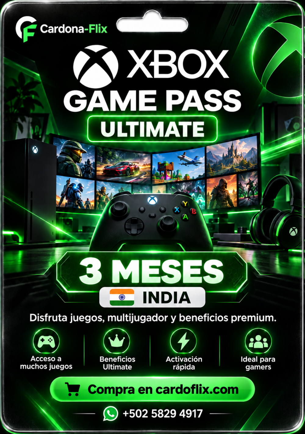 GAME PASS ULTIMATE - 3 MESES (INDIA)