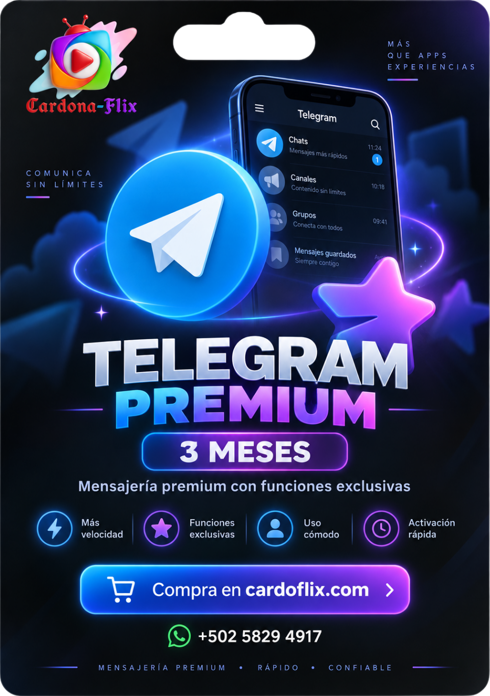 TELEGRAM PREMIUM 3 MESES
