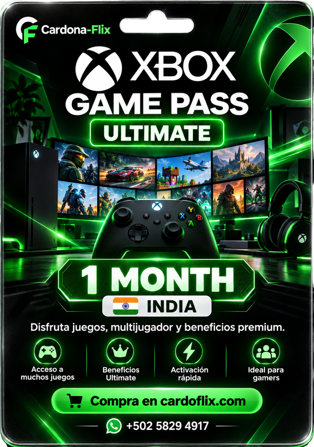 XBOX GAME PASS ULTIMATE 1 MES (INDIA)