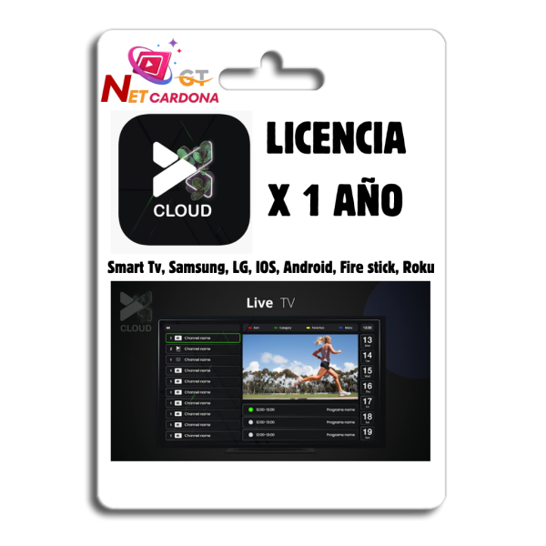 Licencia Xcloud Tv - 1 AÑO